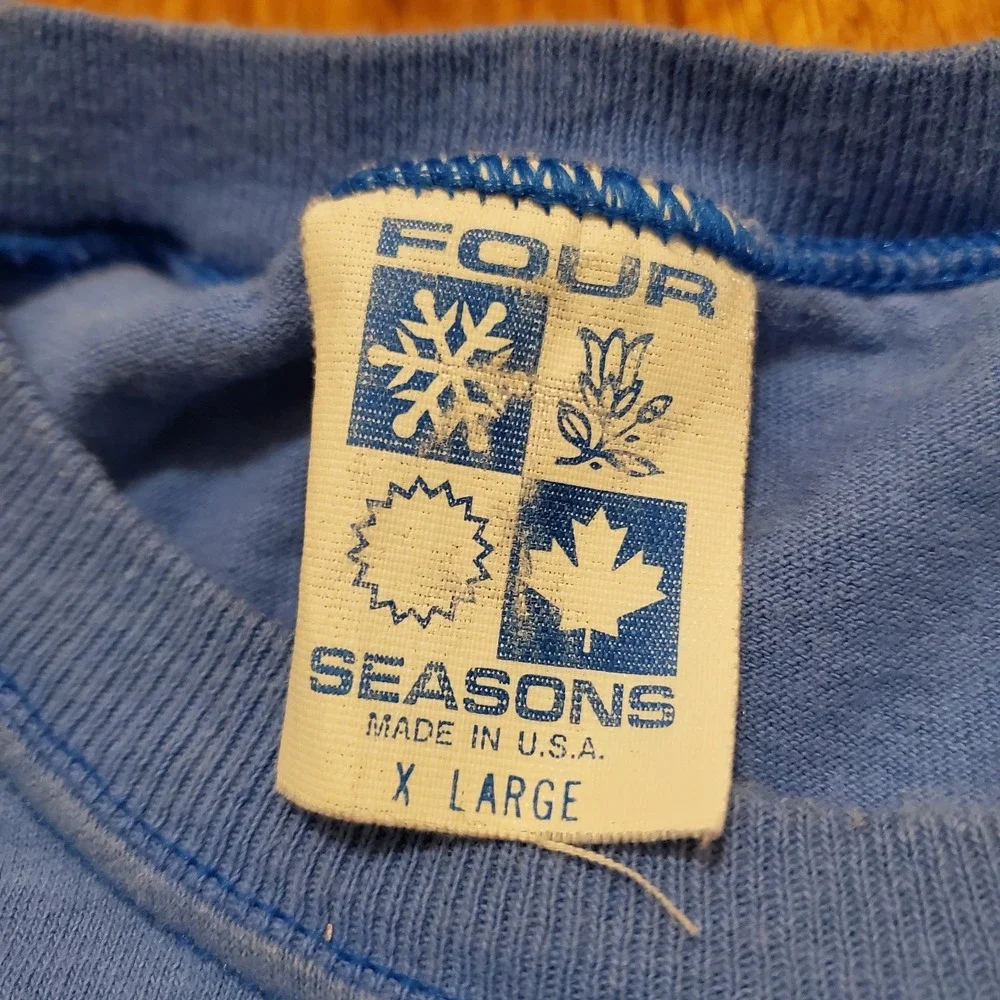 Vintage Cottagecore Shirt Adult XL Blue House is not a Home‎ Without Love 90s